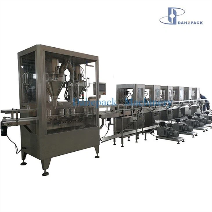 401 502 603 Baby Infant Formula Milk Powder Can Metal Tin Filling Seaming Machine Line